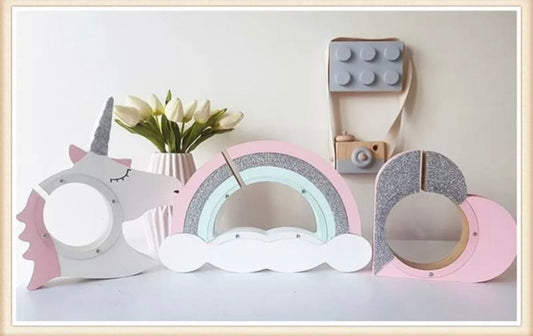 Kids Wooden Coin Money Bank Nordic Style
