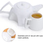 Mini Porcelain Tea Set - Ceramic Teapot Coffee Cup Set for Drinking Tea, Latte, 6pc