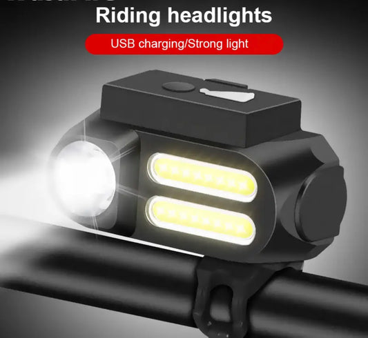 Bike Light Front LED Rechargeable Bicycle Lamp 1200mAh MTB Headlight Cycling Lantern Flashlight with Bike Taillight Turn Signal