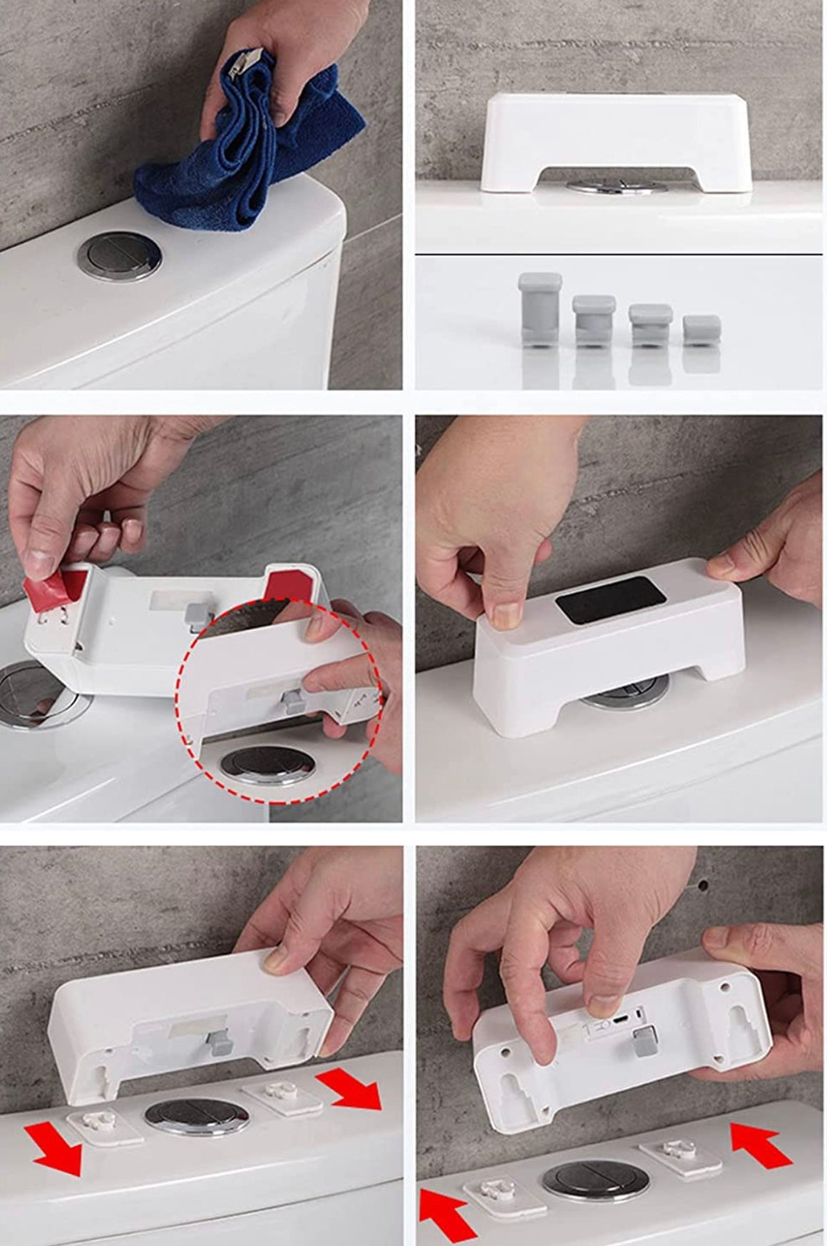 Smart Toilet Push Button Touchless
