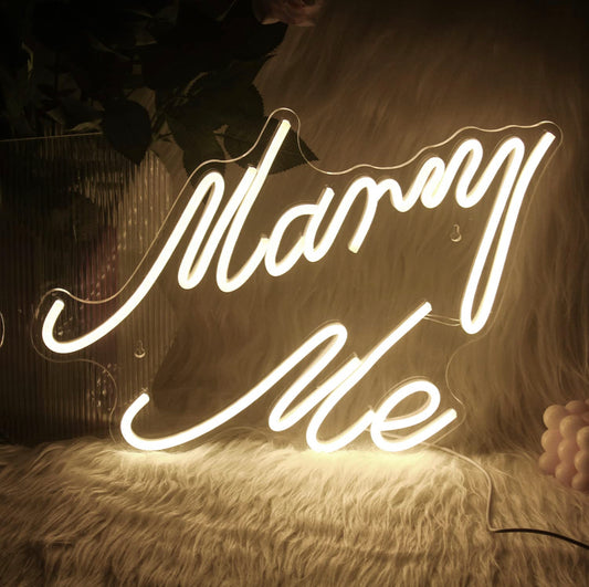 Neon Wedding Decor Party Marry Me Neon Led Signs