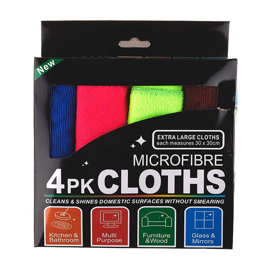 Microfibre Cloths - 4 Pack
