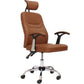 Contemporary Design PU Leather Office Arm Chair With Reclinable Backrest