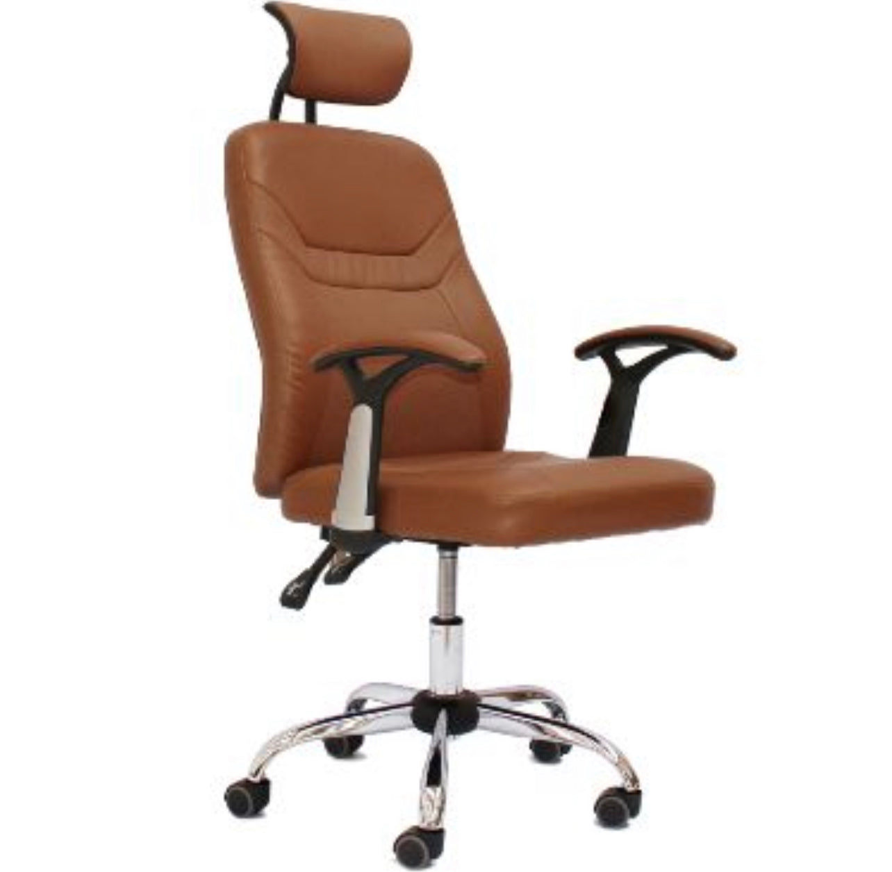 Contemporary Design PU Leather Office Arm Chair With Reclinable Backrest