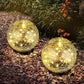 Solar LED Light Outdoor Cracked Glass Ball Lamp In-Ground Solar Garden Light Waterproof for Garden Pathway Party Decoration