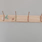 Strong Wooden Wall Coat Hangers Clothes Pine Wood Rack 6 Hooks