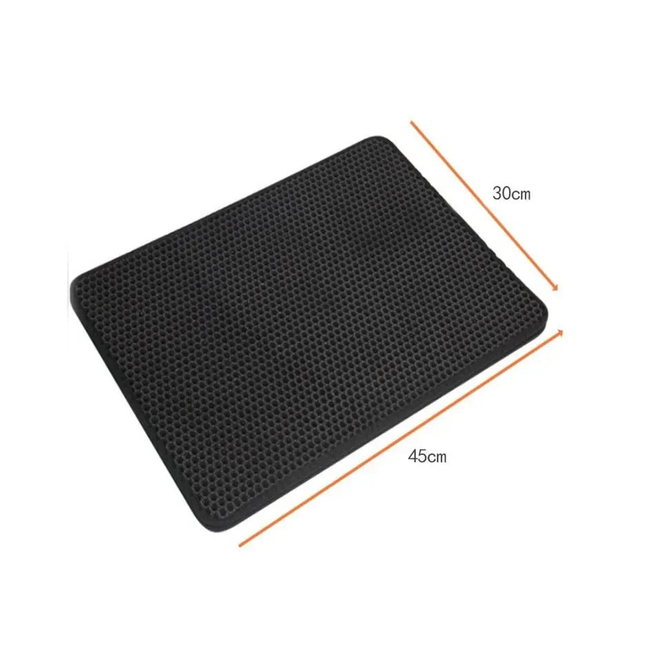 New Washable Double Layer Pet Supply Pet Cat Litter Mat Pet Litter Box Mat Non-slip Sand Cat Pad Feeding Pad Placemat