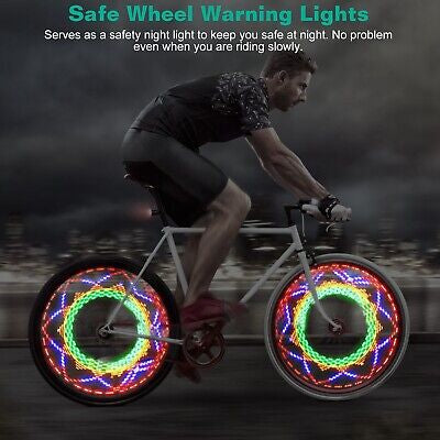 2 LED Bike Wheel Lights Waterproof