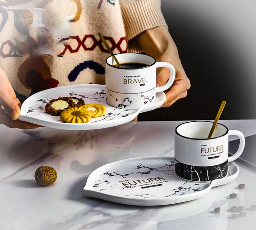 Mothers Day Combo European Style Ceramic Coffee Cup And Plate Set