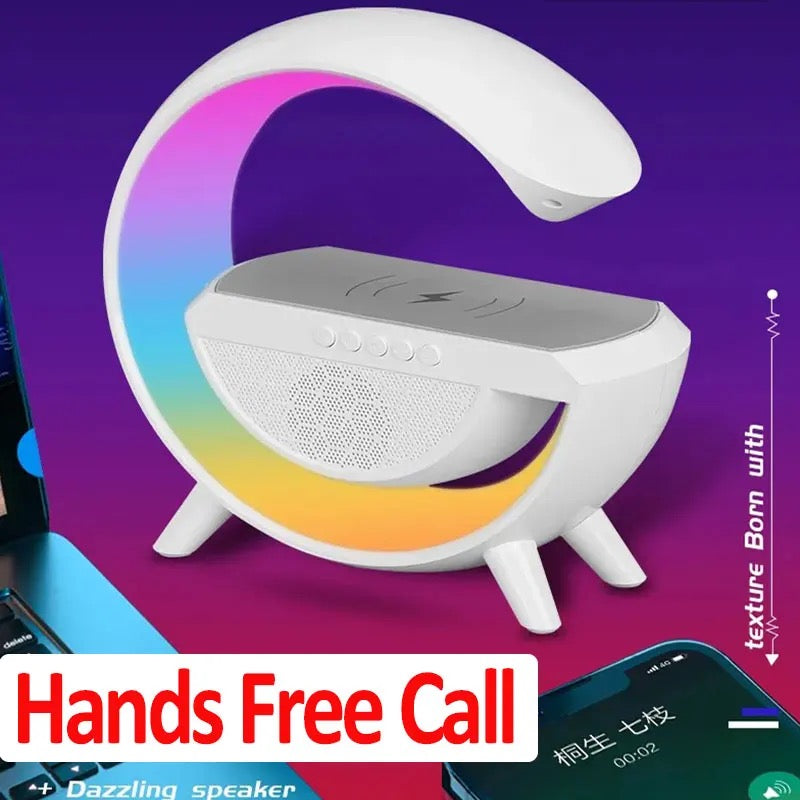 Multifunctional Wireless Charger Night Light Bluetooth Speaker Music Sync APP Control RGB Light Fast Charging Station For Iphone