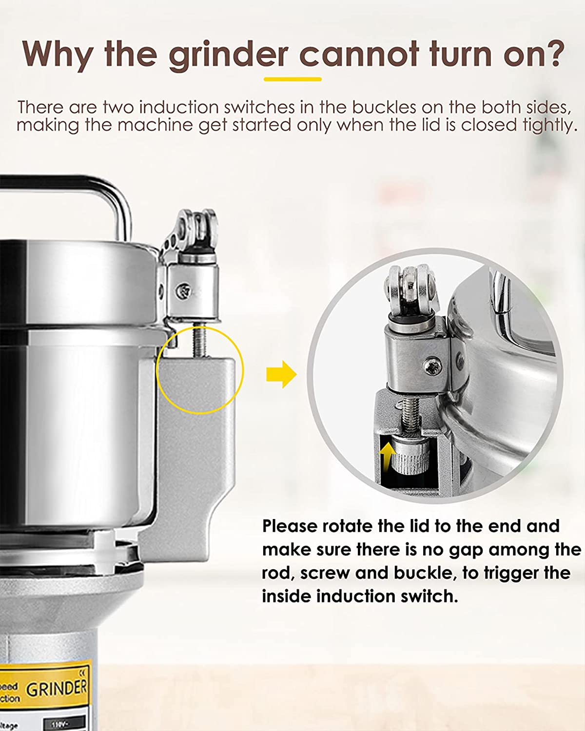 High Speed Multifunctional Grinder - 28000rpm - 3 Blade Stereo Grinding