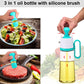 Oil Dispenser With Brush, Glass Olive Oil Bottle With Silicone Dropper