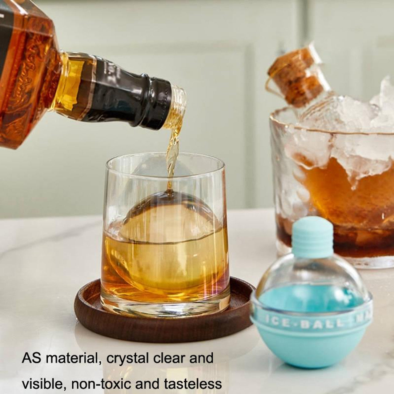 Ice Ball Ice Cube Silicone Mold With Funnel