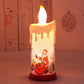 Candle Light Christmas Atmosphere Decoration LED Tea Light Fireless Flameless Battery Operated Plastic Lamp, Snowman
