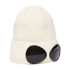 Unisex Goggles Beanie Hat – Knitted Winter Cap with Built-in Goggle Lenses
