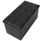 Double faux leather ottoman