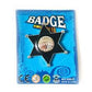Sheriff badge black and silver with clips