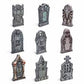 9-Pack Halloween Tombstone Yard Signs, 41.5cm Outdoor Graveyard Decorations