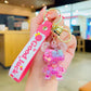 Cartoon Rhinestone Rabbit Keychain Car Pendant Bunny Key Ring School Bag Small Gift Accessories Fashion