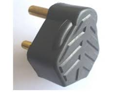 Plug-top Round 3 Pin 16amp Black Plastic - 5pc