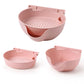 MHome Double-Layer Draining Fruit Bowl with Phone Holder & Snack Tray