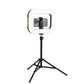 MTech Handheld LED Ring Light Video Rig with Adjustable Tripod for Phones & Cameras