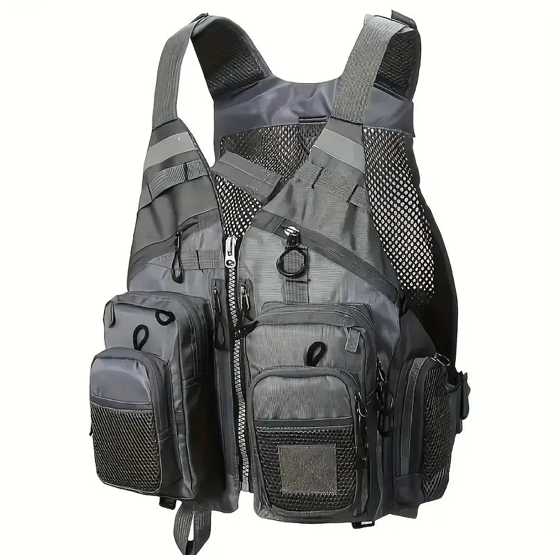 Adjustable Multi-Functional Fishing Life Vest – Safety & Storage on the Water