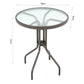 MFurn Bistro 3 Piece Outdoor Wicker Set With Glass Top Table - Various Colours