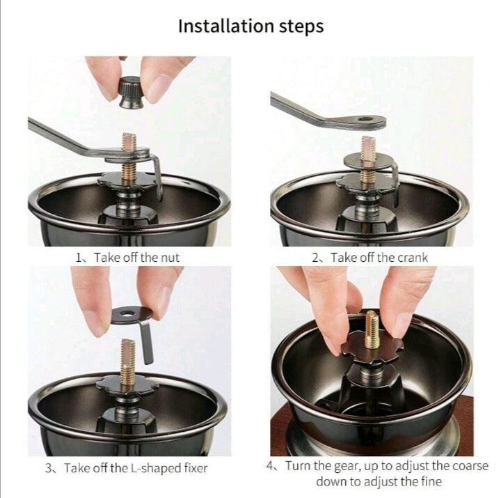 MHome Manual Coffee Mill Grinder with Adjustable Ceramic Burr