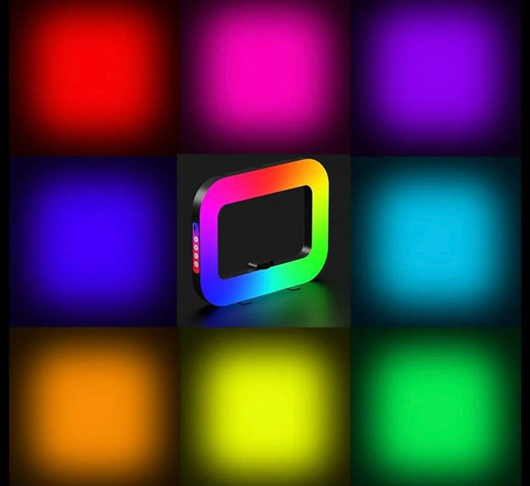 MTech Handheld LED Ring Light Video Rig with Adjustable Tripod for Phones & Cameras