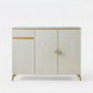 MFurn Modern White & Gold Shoe Cabinet – Slim Entryway Storage