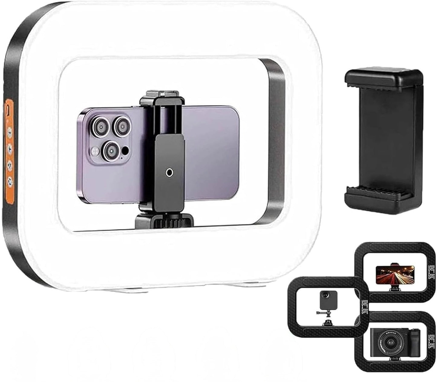 MTech Handheld LED Ring Light Video Rig with Adjustable Tripod for Phones & Cameras