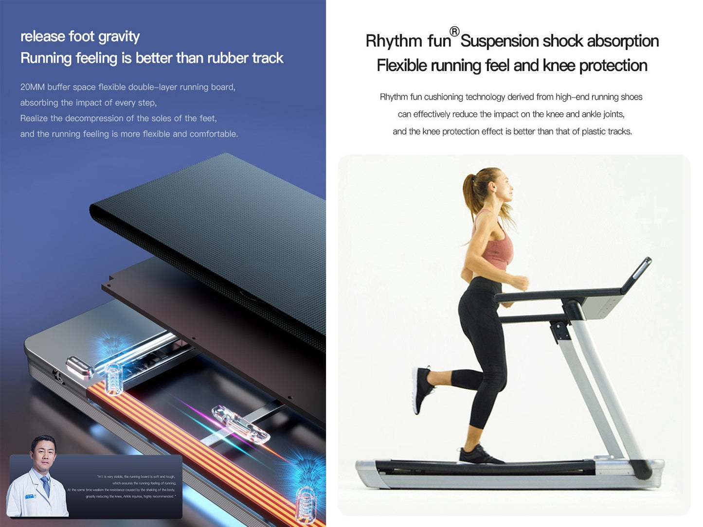 YPOO M1PRO Folding Treadmill with Auto TFT Screen