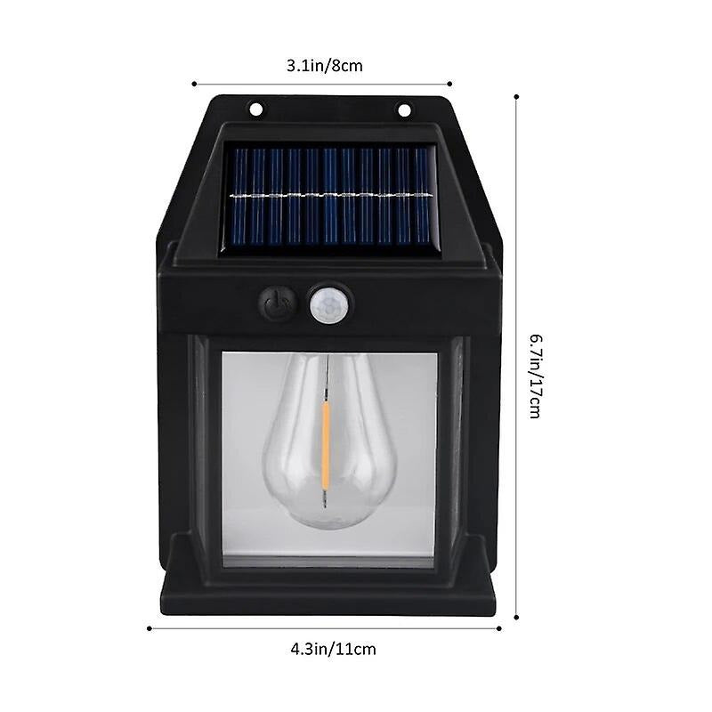 Solar Waterproof Outdoor Single Light Wall Lamp With Sensor