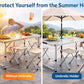 MHome Folding Camping Table With 4 Chairs Set 120x60cm