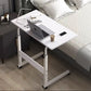 MFurn Portable Laptop Table with Adjustable Height & Wheels – Wooden Rolling Desk