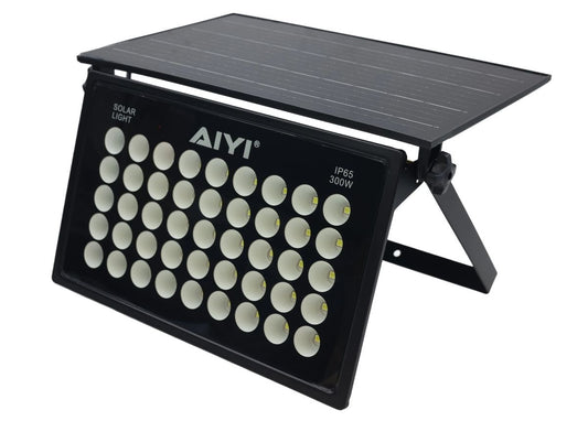 AIYI 300W Integrated Solar Flood Light – Outdoor LED with Remote