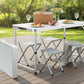 MHome Folding Camping Table With 4 Chairs Set 120x60cm