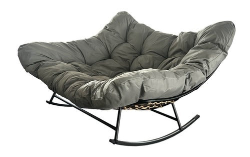 MFurn Roch Inspired Double Egg Rocking Chair With Oversized Padded Cushion