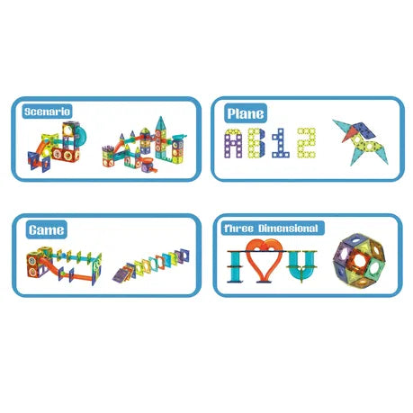 MKids 73-Piece Magnetic Pipeline Building Blocks Set