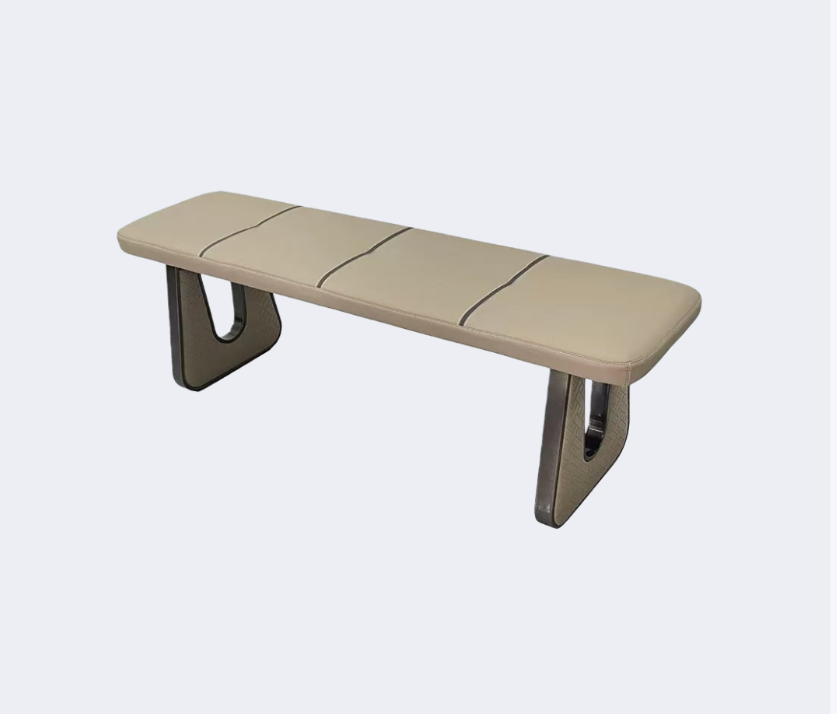 MFurn Leather-Upholstered Square Soft Seat Bench