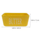 MHome Ceramic Butter Dish with Bamboo Lid and Stainless Steel Knife