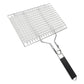 Master BBQ Collection Stainless Steel Clip-Type Grill Basket With Foldable Black Handle