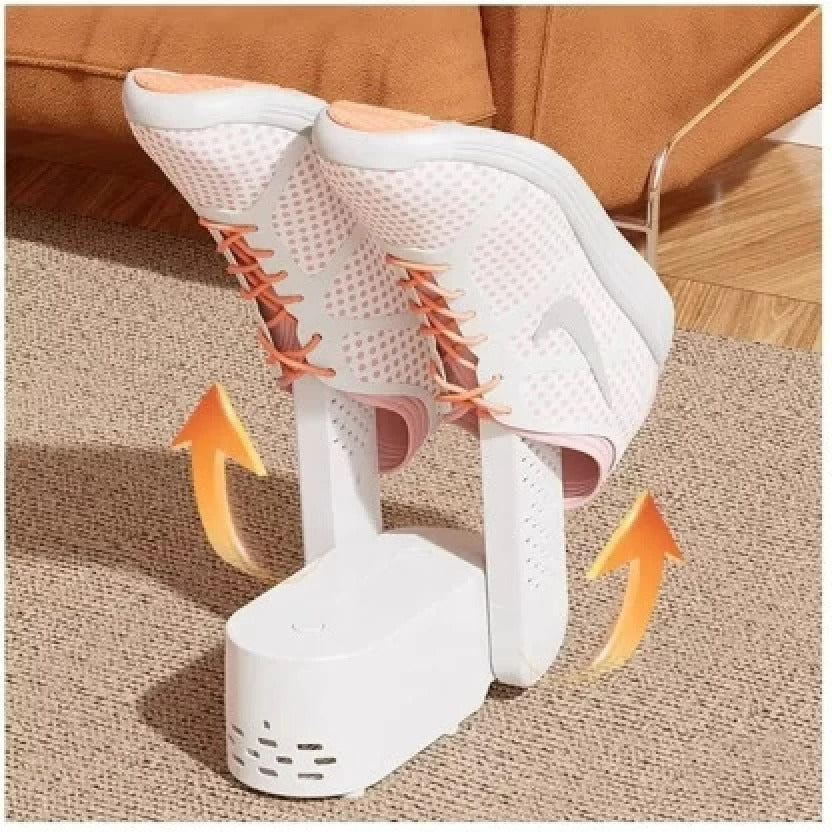 Electric Shoe Dryer & Sterilizer Hanger – Portable Foldable Deodorizing Heater (White)