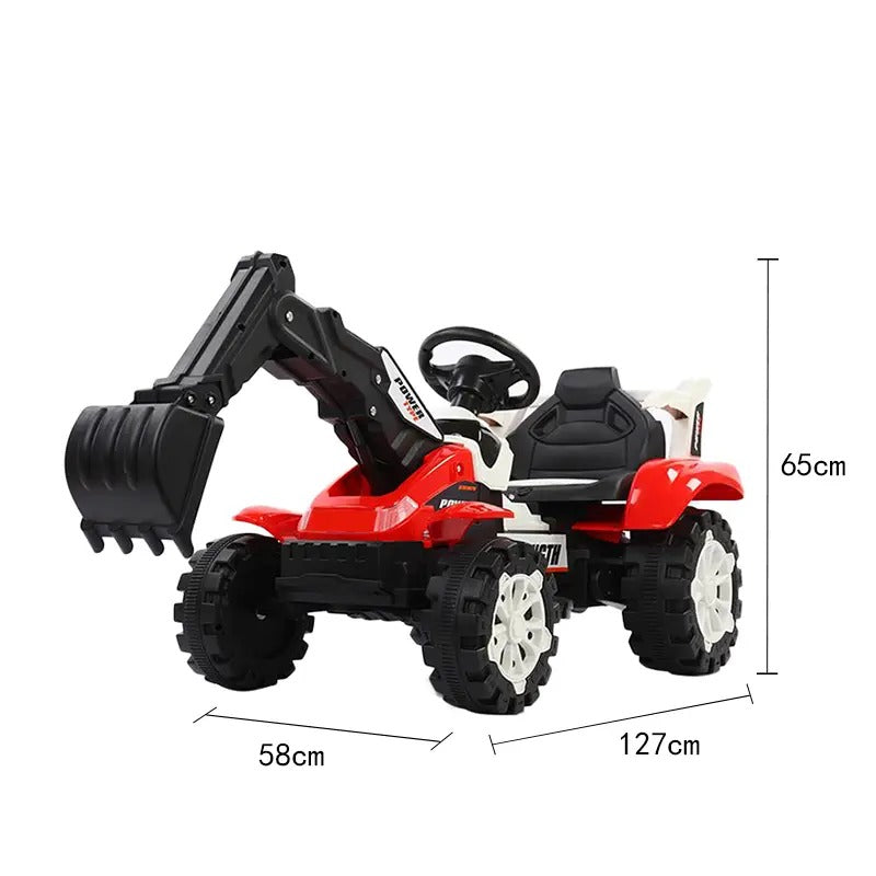 Kids Electric Forklift Ride-On with Bucket, Music & Lights | 6V Battery | Realistic Construction Design