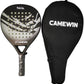 Carbon Fibre Padel Racket / Bat - Marble Design & Padded Carry Bag