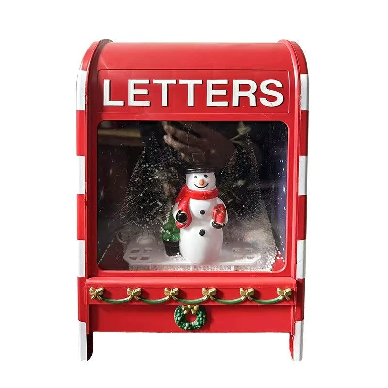 LED Musical Santa Letter Box Christmas Decoration 37cm