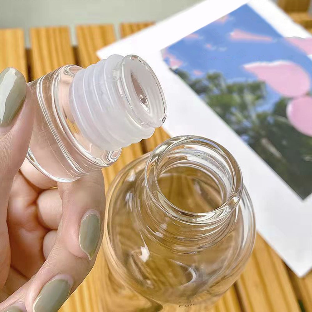 MHome 1L Glass Drinking Bottle BPA Free Portable Borosilicate Water Bottle