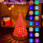 MHome Christmas Tabletop Tree Night Light with 16-Color RGB Touch Lamp