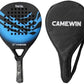 Carbon Fibre Padel Racket / Bat - Marble Design & Padded Carry Bag